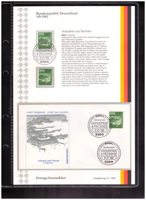 Ersttags-Sammelblatt 14b/1982 – Industry and technology