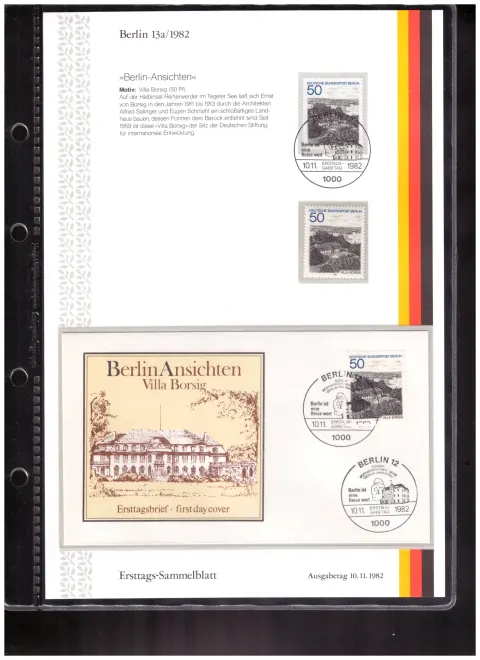 Ersttags-Sammelblatt 13a/1982 – Views of Berlin IV