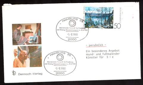 Dennoch-Verlag advertising cover with hearing-education congress cancel