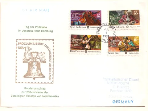 Nordposta airmail cover – Contributors to the Cause