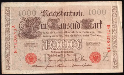 1000 Mark – Reichsbanknote, two green seals