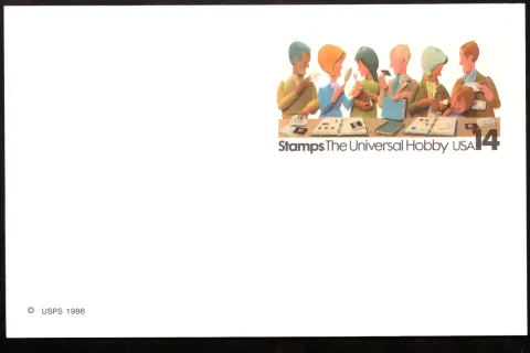 1986 Stamps – The Universal Hobby postal card