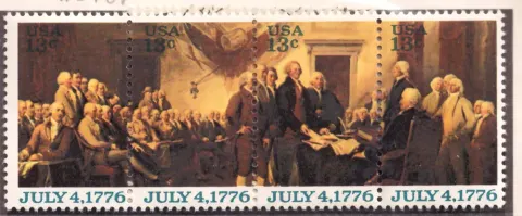 Declaration of Independence – se-tenant strip of four