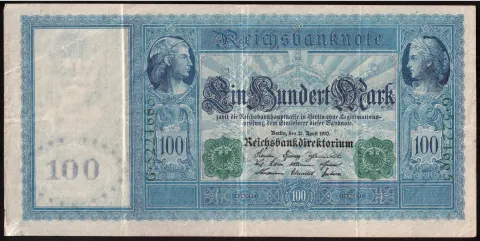 100 Mark – Reichsbanknote, green seals