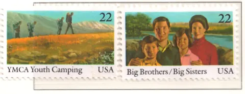 1985 Youth Organizations – YMCA Youth Camping and Big Brothers/Big Sisters pair