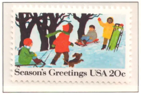 1982 Seasons Greetings – Sledding