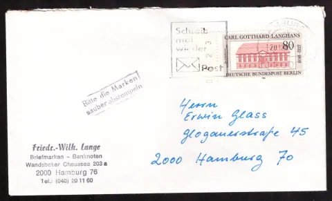 Christmas cover with enclosed Michel-Rundschau 1983 voucher