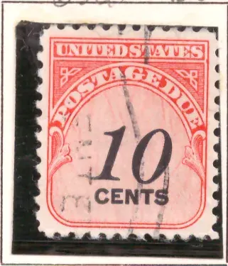 Postage Due – 10 cents numeral