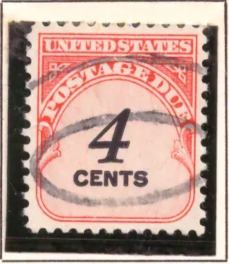 Postage Due – 4 cents numeral