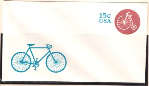 Bicycle – unused stamped envelope