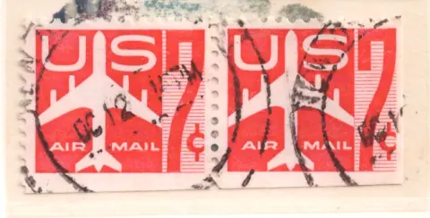 Air Mail – Red Jet Silhouette Pair