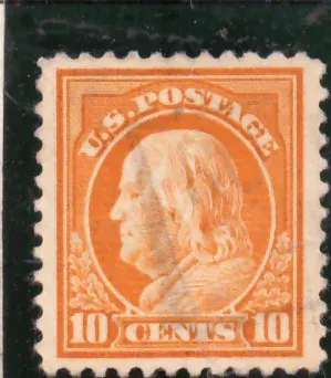 10 Cents – Benjamin Franklin, orange yellow