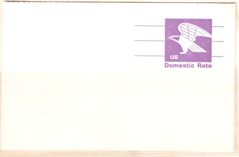 Eagle Domestic Rate – unused postal card