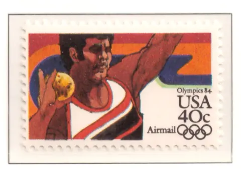 1983 Summer Olympics airmail – Shot Put