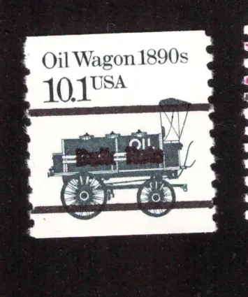 Transportation – 1890s Oil Wagon, precancel