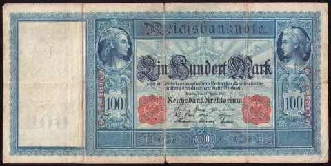 100 Mark – Reichsbanknote, red seals