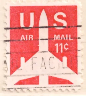 Airmail – 11c Jet Silhouette booklet single