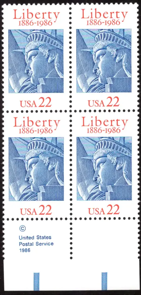Statue of Liberty Centennial – Block of 4