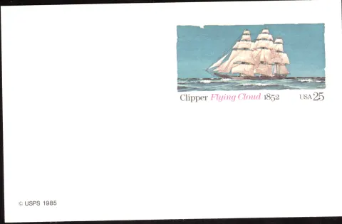 1985 Clipper Flying Cloud postal card