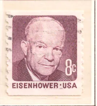 Dwight D. Eisenhower – deep claret booklet stamp
