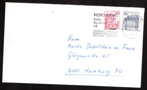 Cover from Rendsburg with mixed castle franking