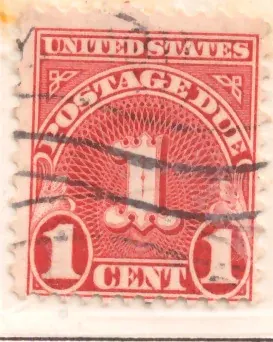 U.S. Postage Due – Modern Numeral