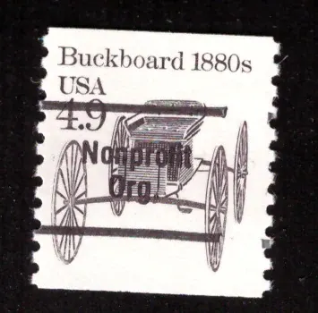 Transportation – 1880s Buckboard, nonprofit precancel