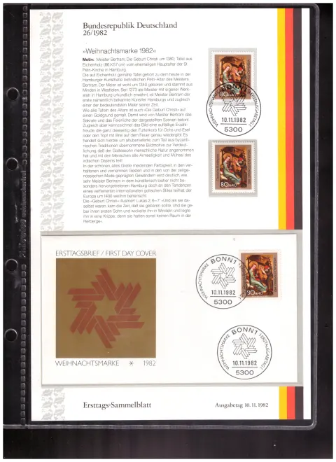 Ersttags-Sammelblatt 26/1982 – Christmas stamp 1982