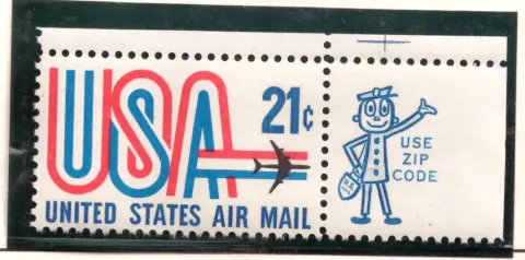 USA and Jet – air mail with Mr. ZIP tab