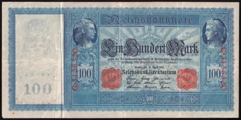 100 Mark – Reichsbanknote, red seals