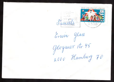 Cover with “Child and road traffic” stamp