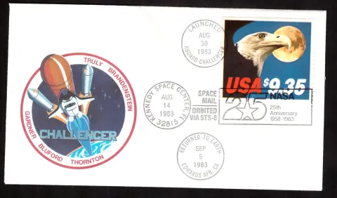 STS-8 Challenger Flown Cover – Serial 40707