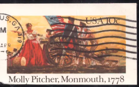 Molly Pitcher, Monmouth, 1778 – used postal card
