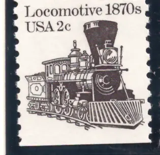 Transportation — Locomotive 1870s, plate number 8
