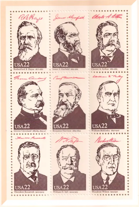 AMERIPEX '86 Presidents III – Souvenir Sheet of 9