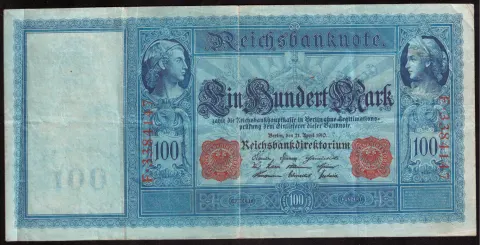 100 Mark – Reichsbanknote, red seals