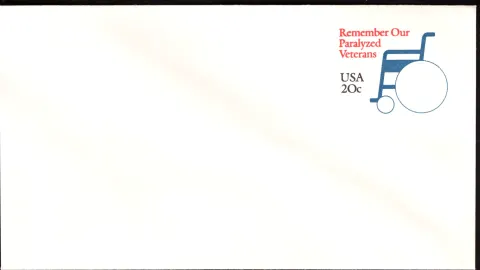 1983 Remember Our Paralyzed Veterans stamped envelope