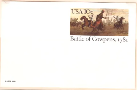 Battle of Cowpens, 1781 – unused postal card