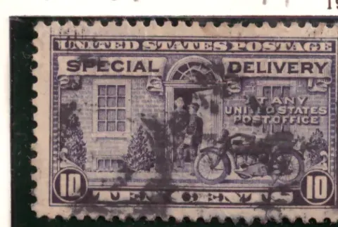 10 Cents – Special Delivery, motorcycle messenger