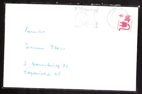 Mourning cover with enclosed death notice for Lotte Schmidt