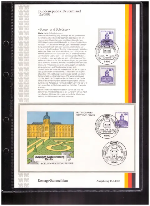 Ersttags-Sammelblatt 15a/1982 – Castles and palaces