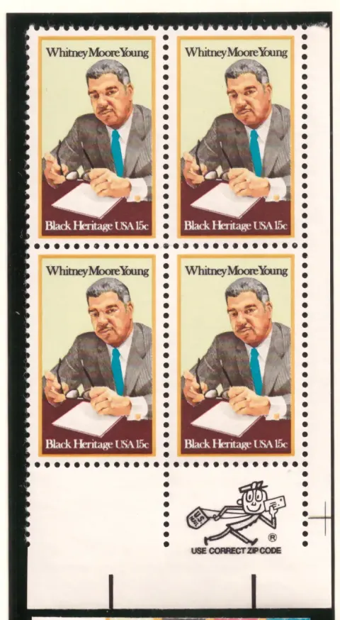 Whitney Moore Young Jr. – ZIP margin block of 4