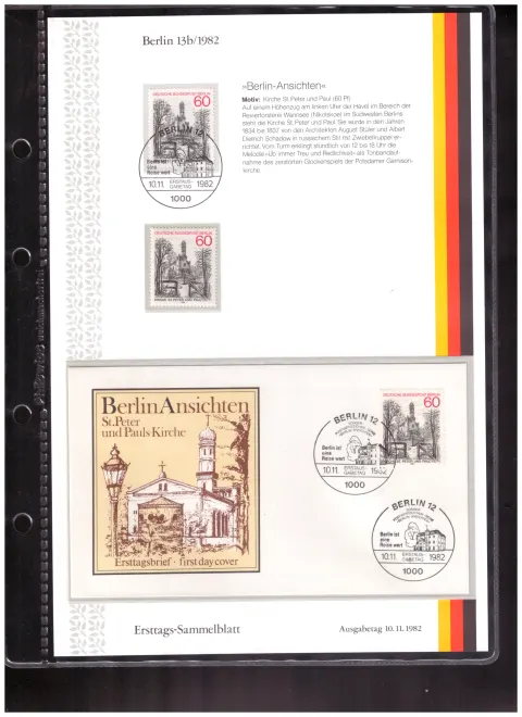 Ersttags-Sammelblatt 13b/1982 – Views of Berlin IV