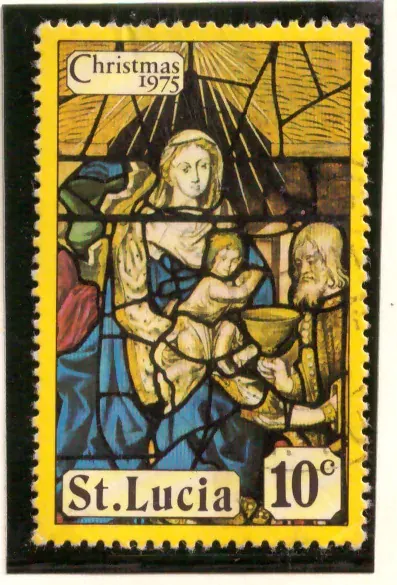 Saint Lucia Christmas – Holy Family stained glass