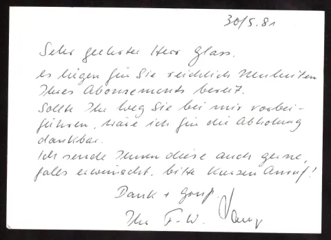 Stamp and banknote dealer advertising reply postcard
