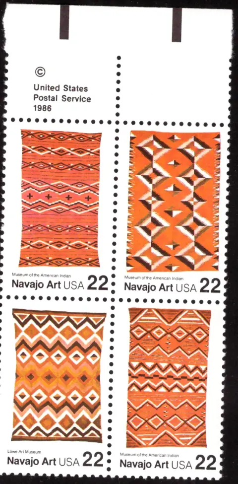 Navajo Blankets – Se-tenant Block of 4