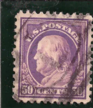 50 Cents – Benjamin Franklin, red violet