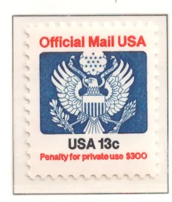 1983 Official Mail – 13-cent Great Seal