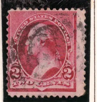 2 Cents – George Washington (carmine, Small Bank Note)