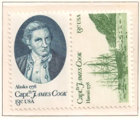 Captain James Cook – complete se-tenant pair